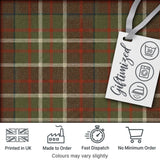 Earth Tone Brown Green Vintage Tartan Plaid Seamless Pattern Digital Print Fabric by the Metre UK Sewing Quilting Textile