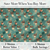 Vintage Floral Pots Rustic Garden Seamless Pattern Digital Print Fabric by the Metre UK Sewing Quilting Textile
