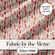 Vintage Fashion Ladies Red Beige Seamless Pattern Digital Print Fabric by the Metre UK Sewing Quilting Textile