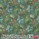 Vintage William Morris Style Floral Seamless Pattern Digital Print Fabric by the Metre UK Sewing Quilting Textile