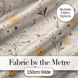 Moon Stars Floral Dreamy Seamless Pattern Digital Print Fabric by the Metre UK Sewing Quilting Textile