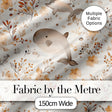 Cute Whale Dolphin Floral Neutral Seamless Pattern Digital Print Fabric by the Metre UK Sewing Quilting Textile