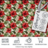 Tropical Red Hibiscus Floral Botanical Seamless Pattern Digital Print Fabric by the Metre UK Sewing Quilting Textile
