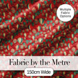 Retro Hot Air Balloon Red Sky Vintage Seamless Pattern Digital Print Fabric by the Metre UK Sewing Quilting Textile
