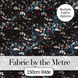 Elegant Japanese Women Floral Night Garden Seamless Pattern Digital Print Fabric by the Metre UK Sewing Quilting Textile