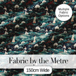 Traditional Asian Women Scenic Floral Landscape Seamless Pattern Digital Print Fabric by the Metre UK Sewing Quilting Textile