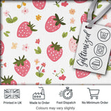 Sweet Strawberry Floral Cute Seamless Pattern Digital Print Fabric by the Metre UK Sewing Quilting Textile