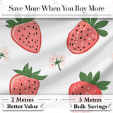 Cute Strawberry Floral Pastel Seamless Pattern Digital Print Fabric by the Metre UK Sewing Quilting Textile
