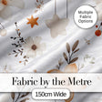 Neutral Floral Star Nursery Watercolor Seamless Pattern Digital Print Fabric by the Metre UK Sewing Quilting Textile