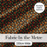 Vintage Ladybug Leaf Nature Seamless Pattern Digital Print Fabric by the Metre UK Sewing Quilting Textile