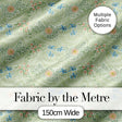 Soft Green Floral Bird Garden Seamless Pattern Digital Print Fabric by the Metre UK Sewing Quilting Textile
