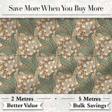 Vintage Lily Of The Valley Tile Seamless Pattern Digital Print Fabric by the Metre UK Sewing Quilting Textile