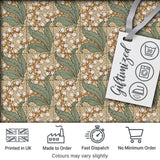 Vintage Lily Of The Valley Tile Seamless Pattern Digital Print Fabric by the Metre UK Sewing Quilting Textile