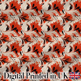 Bold Red Black Cream Fluid Marble Seamless Pattern Digital Print Fabric by the Metre UK Sewing Quilting Textile