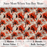 Bold Red Black Cream Fluid Marble Seamless Pattern Digital Print Fabric by the Metre UK Sewing Quilting Textile