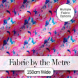 Vibrant Pink Blue Abstract Fluid Marble Seamless Pattern Digital Print Fabric by the Metre UK Sewing Quilting Textile