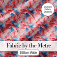 Coral Blue Soft Fluid Marble Seamless Pattern Digital Print Fabric by the Metre UK Sewing Quilting Textile