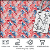 Coral Blue Soft Fluid Marble Seamless Pattern Digital Print Fabric by the Metre UK Sewing Quilting Textile