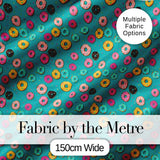 Pastel Donut Sweet Treat Seamless Pattern Digital Print Fabric by the Metre UK Sewing Quilting Textile