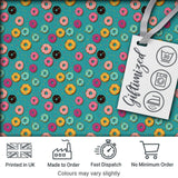 Pastel Donut Sweet Treat Seamless Pattern Digital Print Fabric by the Metre UK Sewing Quilting Textile