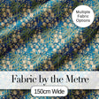 Vintage Style Floral Botanical Pattern on Blue Background Seamless Pattern Digital Print Fabric by the Metre UK Sewing Quilting Textile