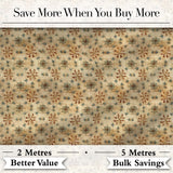Elegant Floral Vintage Pattern in Soft Neutral Tones Seamless Pattern Digital Print Fabric by the Metre UK Sewing Quilting Textile