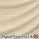 Minimal Spider Line Art Pattern on Vintage Beige Background Seamless Pattern Digital Print Fabric by the Metre UK Sewing Quilting Textile