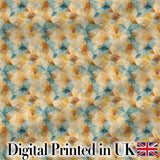 Abstract Geometric Watercolor Shapes in Soft Blue and Orange Seamless Pattern Digital Print Fabric by the Metre UK Sewing Quilting Textile