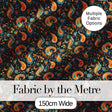 Bright Orange Paisley Floral Seamless Pattern Bold Decorative Textile Design Digital Print Fabric by the Metre UK Sewing Quilting Textile