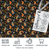 Bright Orange Paisley Floral Seamless Pattern Bold Decorative Textile Design Digital Print Fabric by the Metre UK Sewing Quilting Textile