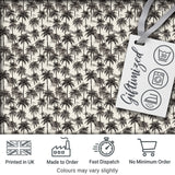 Tropical Palm Tree Monochrome Sketch Pattern Neutral Coastal Textile Design Digital Print Fabric by the Metre UK Sewing Quilting Textile