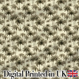 Vintage Sepia Palm Tree Tropical Seamless Pattern Coastal Neutral Textile Digital Print Fabric by the Metre UK Sewing Quilting Textile