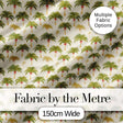 Minimal Green Palm Tree Repeating Pattern Soft Tropical Neutral Textile Design Digital Print Fabric by the Metre UK Sewing Quilting Textile