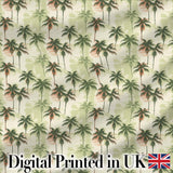 Abstract Palm Tree Grunge Seamless Pattern Artistic Coastal Textile Design Digital Print Fabric by the Metre UK Sewing Quilting Textile