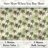 Abstract Palm Tree Grunge Seamless Pattern Artistic Coastal Textile Design Digital Print Fabric by the Metre UK Sewing Quilting Textile