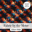 Vibrant Macaw Parrot Tropical Bird Seamless Pattern Dark Exotic Jungle Textile Digital Print Fabric by the Metre UK Sewing Quilting Textile
