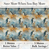 Abstract Penguin Birds Artistic Brush Style Seamless Pattern Modern Fabric Digital Print Fabric by the Metre UK Sewing Quilting Textile