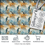 Abstract Penguin Birds Artistic Brush Style Seamless Pattern Modern Fabric Digital Print Fabric by the Metre UK Sewing Quilting Textile