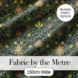 Ornate William Morris Style Floral Pattern Green Botanical Textile Fabric Digital Print Fabric by the Metre UK Sewing Quilting Textile