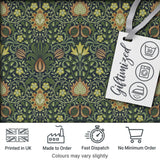 Ornate William Morris Style Floral Pattern Green Botanical Textile Fabric Digital Print Fabric by the Metre UK Sewing Quilting Textile