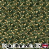 Dense Pine Forest Trees Seamless Pattern Rustic Woodland Nature Fabric Digital Print Fabric by the Metre UK Sewing Quilting Textile