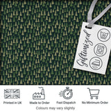 Small Pine Tree Forest Scatter Seamless Pattern Dark Green Woodland Fabric Digital Print Fabric by the Metre UK Sewing Quilting Textile