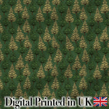 Vintage Pine Tree Forest Repeat Seamless Pattern Classic Woodland Fabric Digital Print Fabric by the Metre UK Sewing Quilting Textile