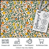 Vintage Citrus Fruit Branches Seamless Pattern Botanical Garden Fabric Digital Print Fabric by the Metre UK Sewing Quilting Textile