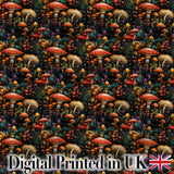 Enchanted Forest Mushrooms Seamless Pattern Magical Woodland Nature Fabric Digital Print Fabric by the Metre UK Sewing Quilting Textile
