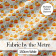 Watercolor Pumpkins Autumn Harvest Seamless Pattern Fall Season Fabric Digital Print Fabric by the Metre UK Sewing Quilting Textile
