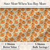 Vintage Pumpkin Vine Seamless Pattern Autumn Botanical Fabric Digital Print Fabric by the Metre UK Sewing Quilting Textile
