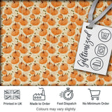 Vintage Pumpkin Vine Seamless Pattern Autumn Botanical Fabric Digital Print Fabric by the Metre UK Sewing Quilting Textile