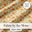 Neutral Tone Pumpkins Mix Seamless Pattern Soft Vintage Background Digital Print Fabric by the Metre UK Sewing Quilting Textile