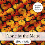 Painterly Pumpkin Harvest Seamless Pattern Rich Autumn Colors Background Digital Print Fabric by the Metre UK Sewing Quilting Textile